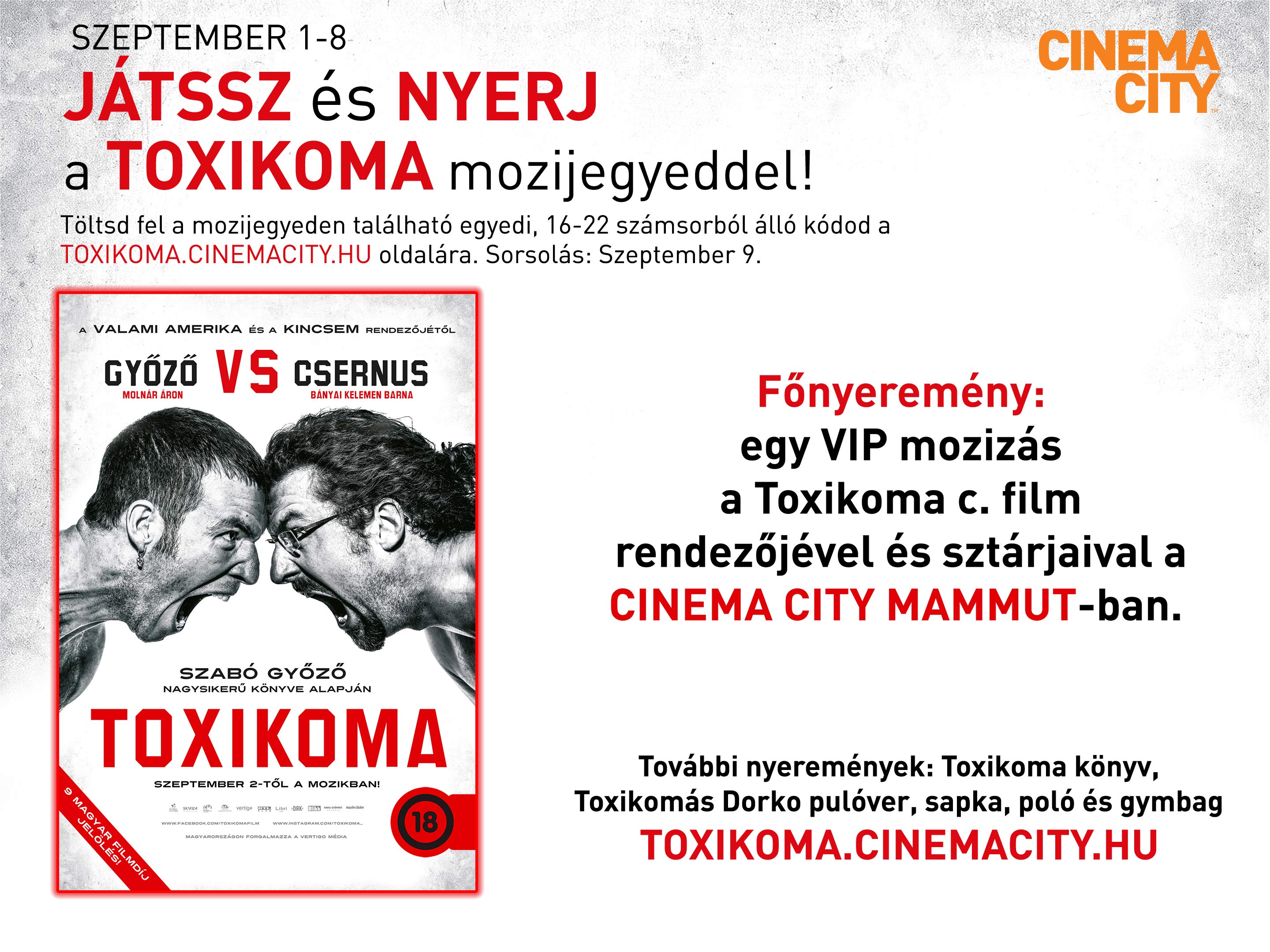 Szeptember 2-től a Cinema City mozikban!